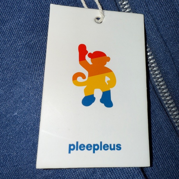 NWT pleepleus Adventure Classic Blue Zip Hoodie Size M - Picture 4 of 7